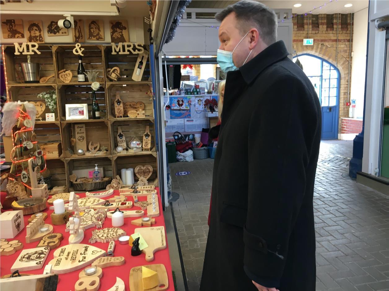 Nick Thomas-Symonds MP Visiting Pontypool Market