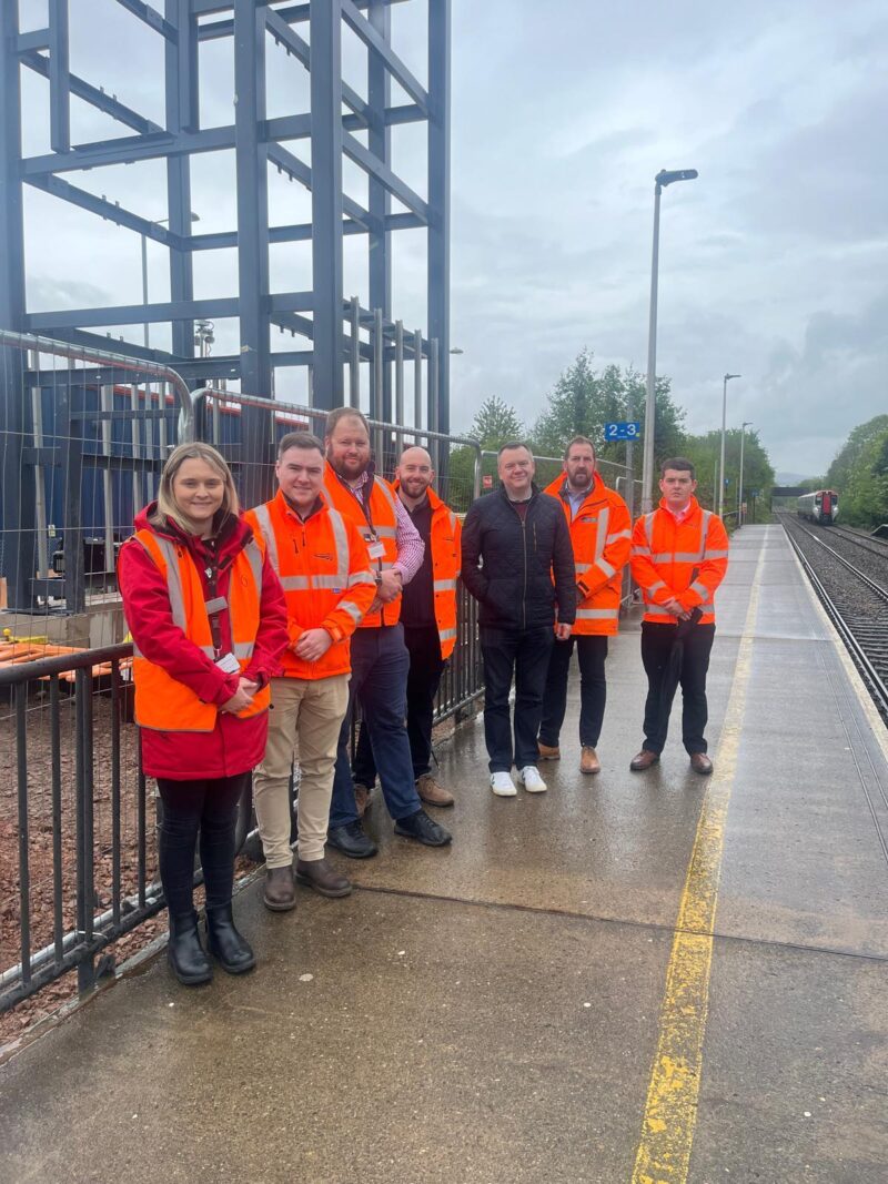Nick Thomas-Symonds Visiting Cwmbran Train Station alongside Network Rail